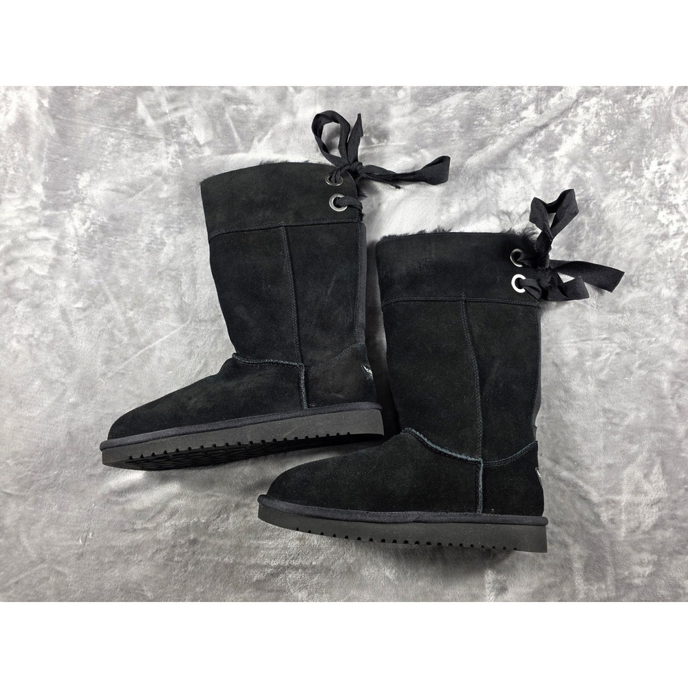 Koolaburra by UGG Andrah Tall Boots Women Size 7 Black Suede 1105791